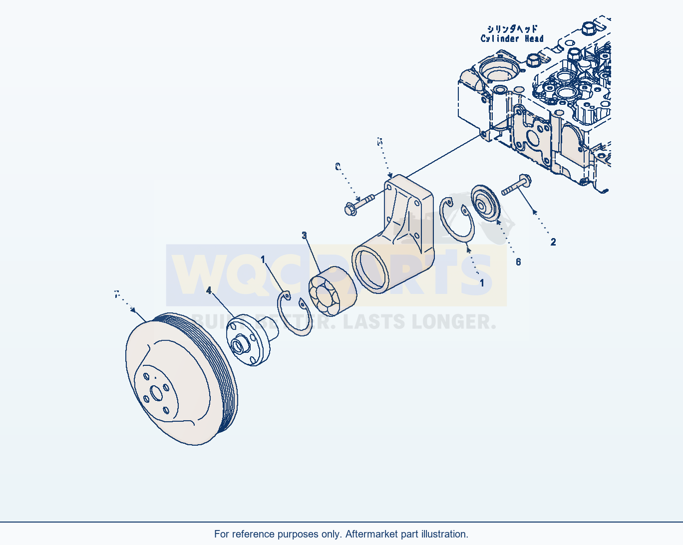 Komatsu WA320PZ-6 Cooling Fan Drive Pulley (Afa10-001001) parts diagram