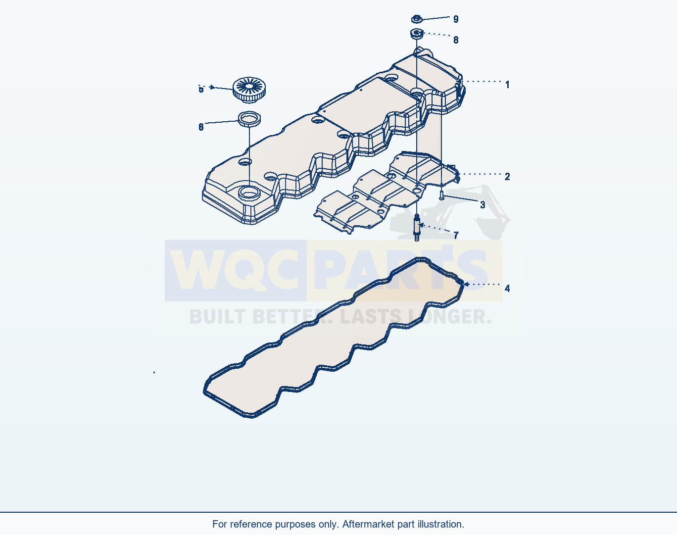 Komatsu WA320PZ-6 Cylinder Head Cover (Avc00-001001) parts diagram