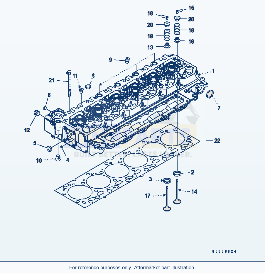 Komatsu WA320PZ-6 Cylinder Head Serial 70001-70451 parts diagram