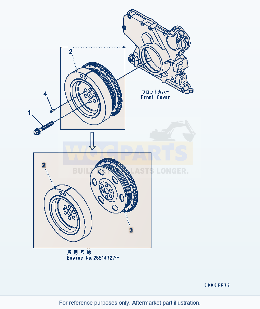 Komatsu WA320PZ-6 Damper(#26512884-) Serial 70001-70451 parts diagram