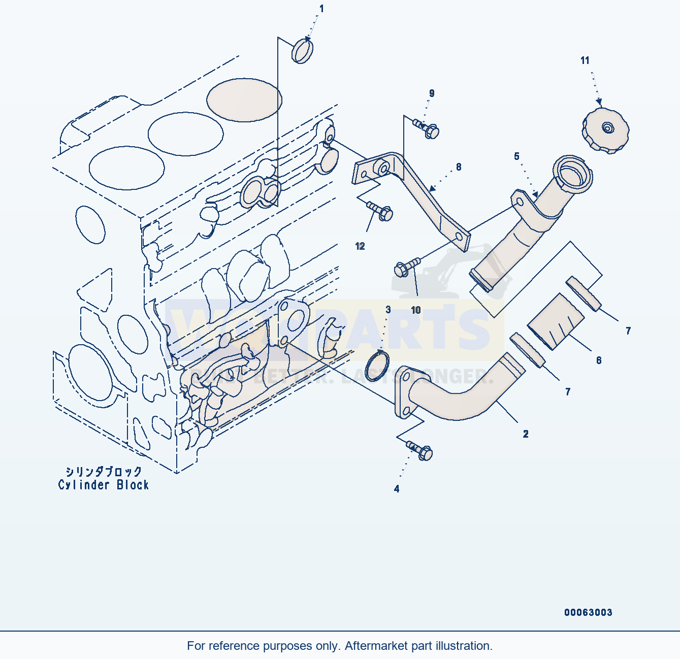 Komatsu WA320PZ-6 Engine Oil Filler (Aob10-001001) parts diagram