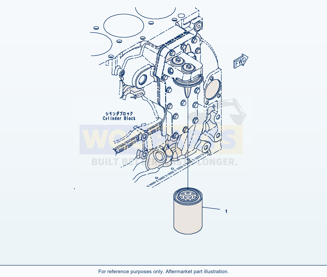 Komatsu WA320PZ-6 Engine Oil Filter (Alf00-001001) parts diagram
