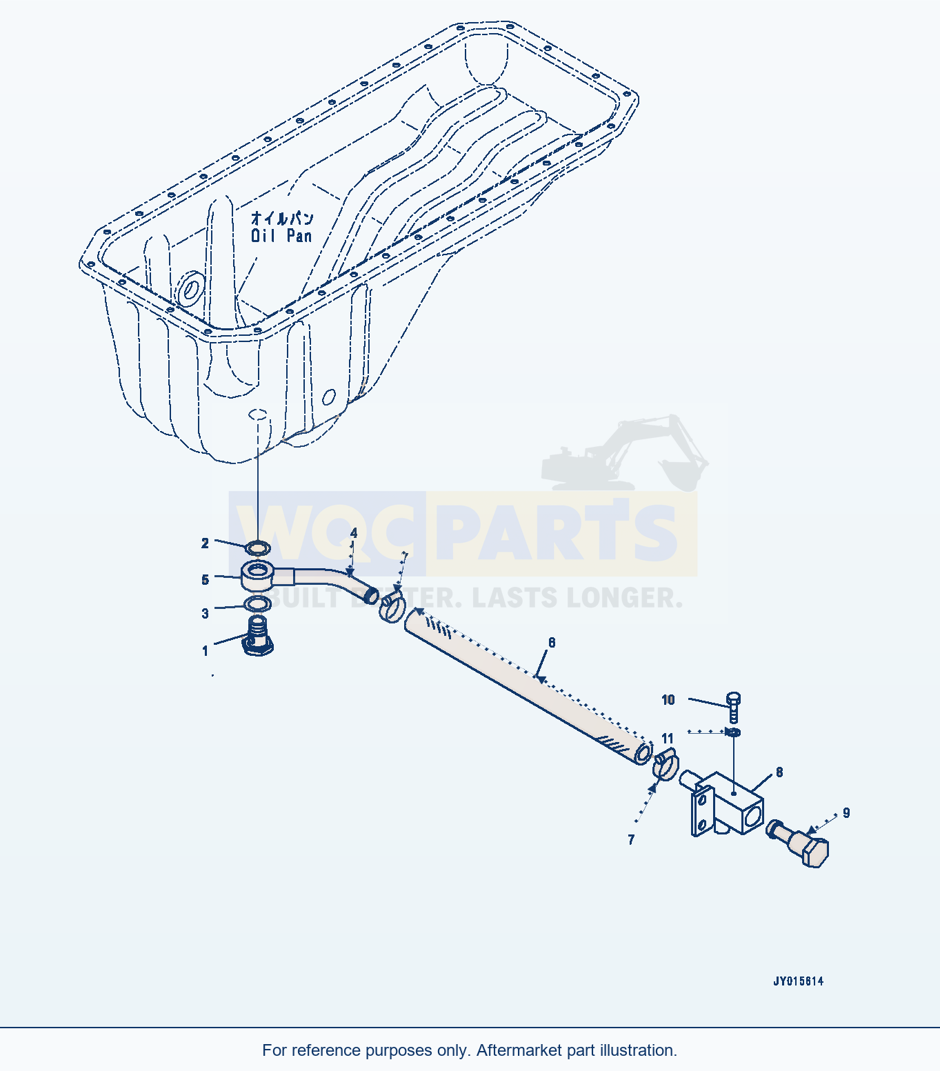 Komatsu WA320PZ-6 Engine Oil Pan parts diagram