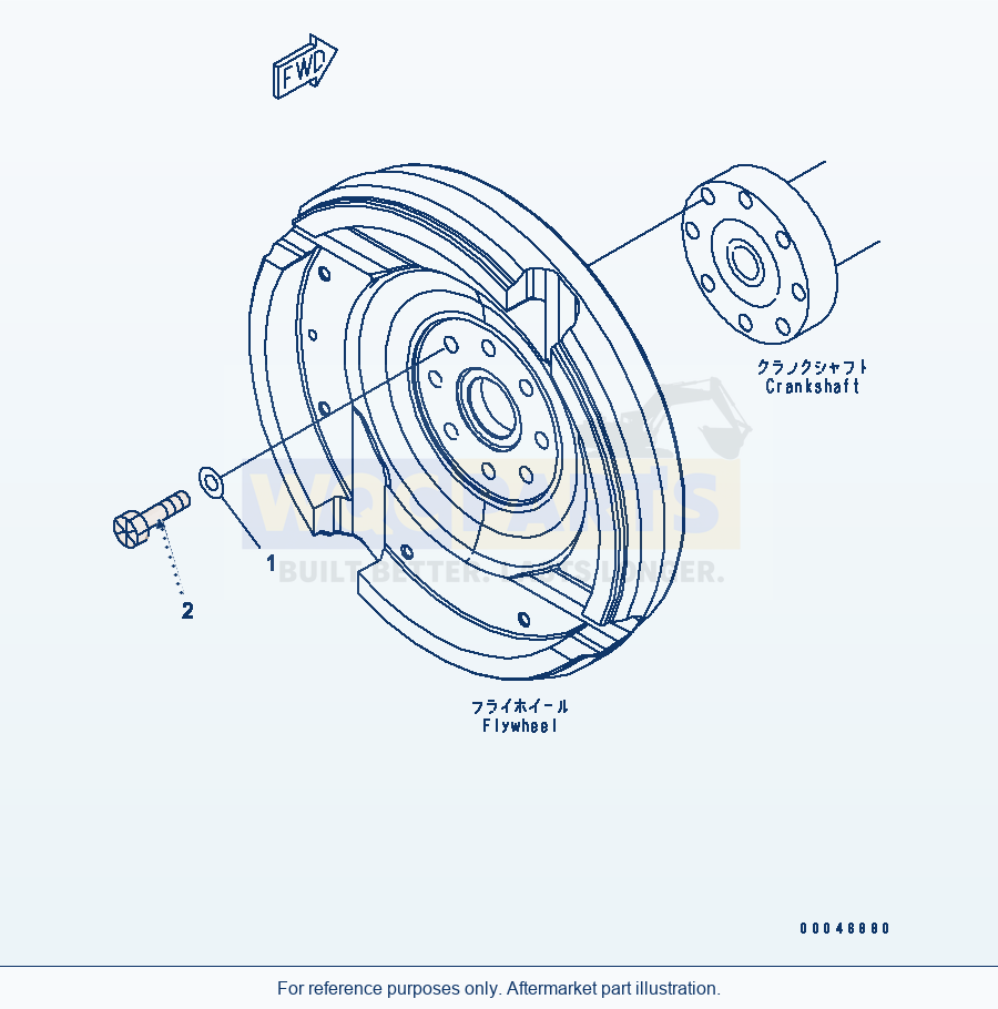 Komatsu WA320PZ-6 Flywheel Mounting Serial 70001-70451 parts diagram
