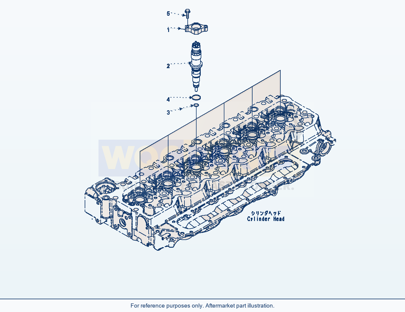 Komatsu WA320PZ-6 Fuel Injector parts diagram