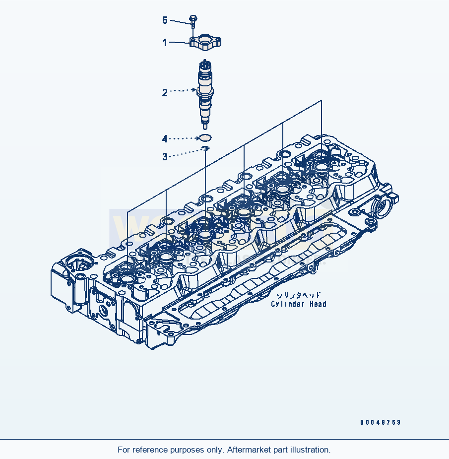 Komatsu WA320PZ-6 Injector Serial 70001-70451 (FOR EU) parts diagram