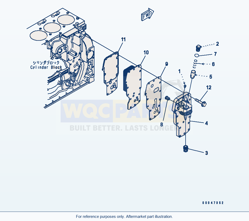 Komatsu WA320PZ-6 Oil Cooler(#26500067-) Serial 70001-70451 parts diagram