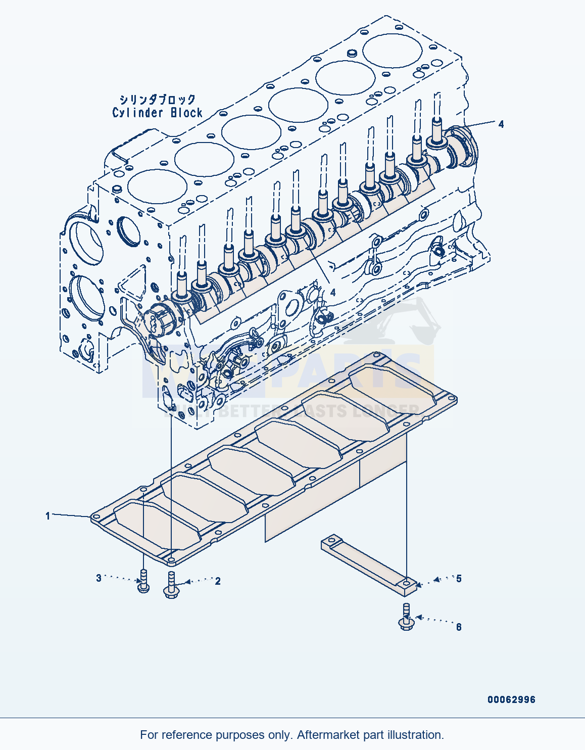 Komatsu WA320PZ-6 Tappet And Block Plate (Abb00-001001) parts diagram