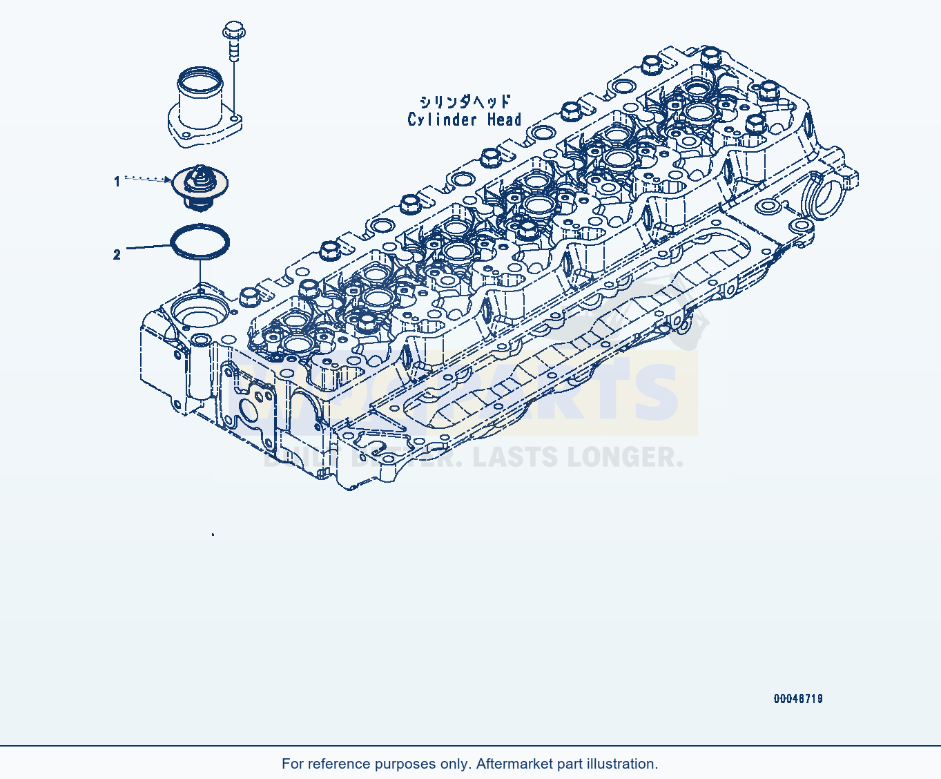 Komatsu WA320PZ-6 Thermostat (Aec00-001001) parts diagram