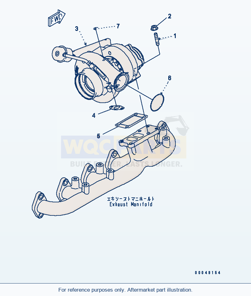 Komatsu WA320PZ-6 Turbocharger(#26509424-) Serial 70001-70451 parts diagram