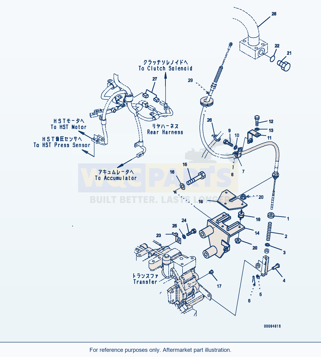 Komatsu WA320PZ-6 Parking Brake Control Serial 70092 - 70187 parts diagram