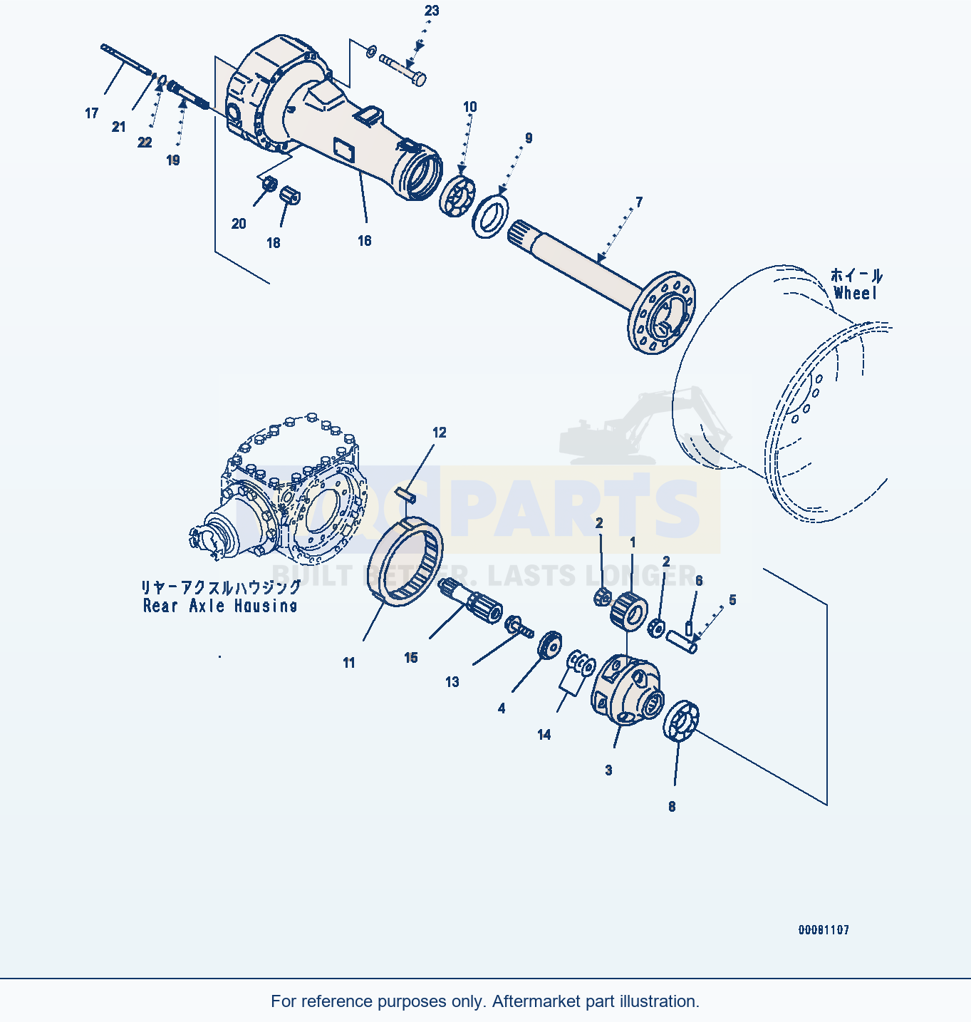 Komatsu WA320PZ-6 Rear Axle (Final Drive And Housing, Lhs) parts diagram