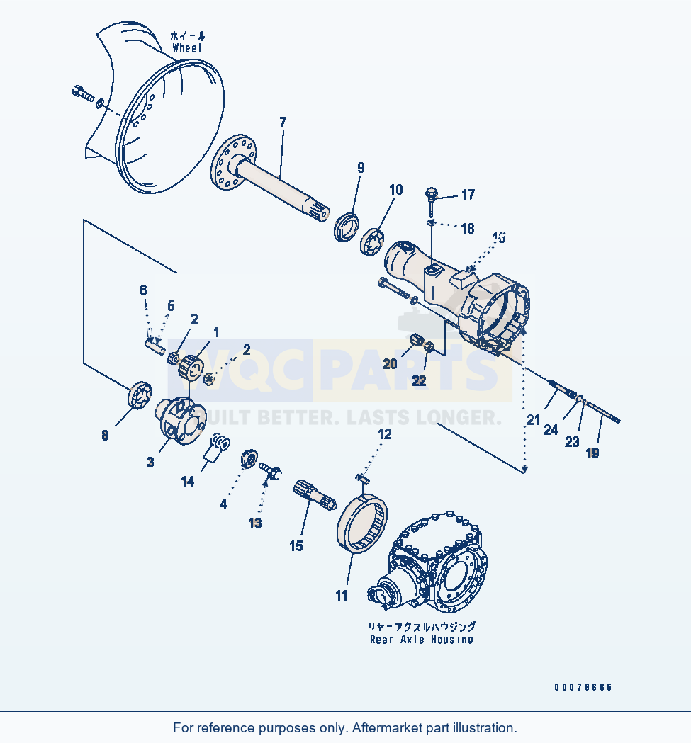 Komatsu WA320PZ-6 Rear Axle (Final Drive And Housing, Rhs) parts diagram