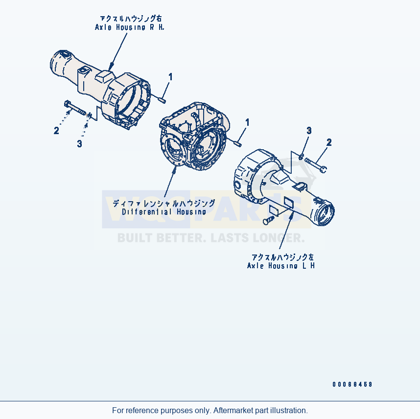 Komatsu WA320PZ-6 Rear Axle (Housing Mounting) parts diagram