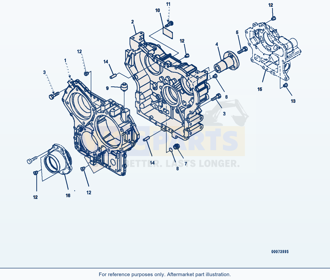 Komatsu WA320PZ-6 Transfer (Case) Serial 70092 - 70187 parts diagram