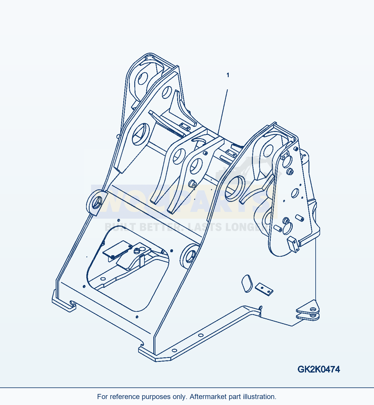 Komatsu WA320PZ-6 Front Frame Serial H00051 - UP parts diagram