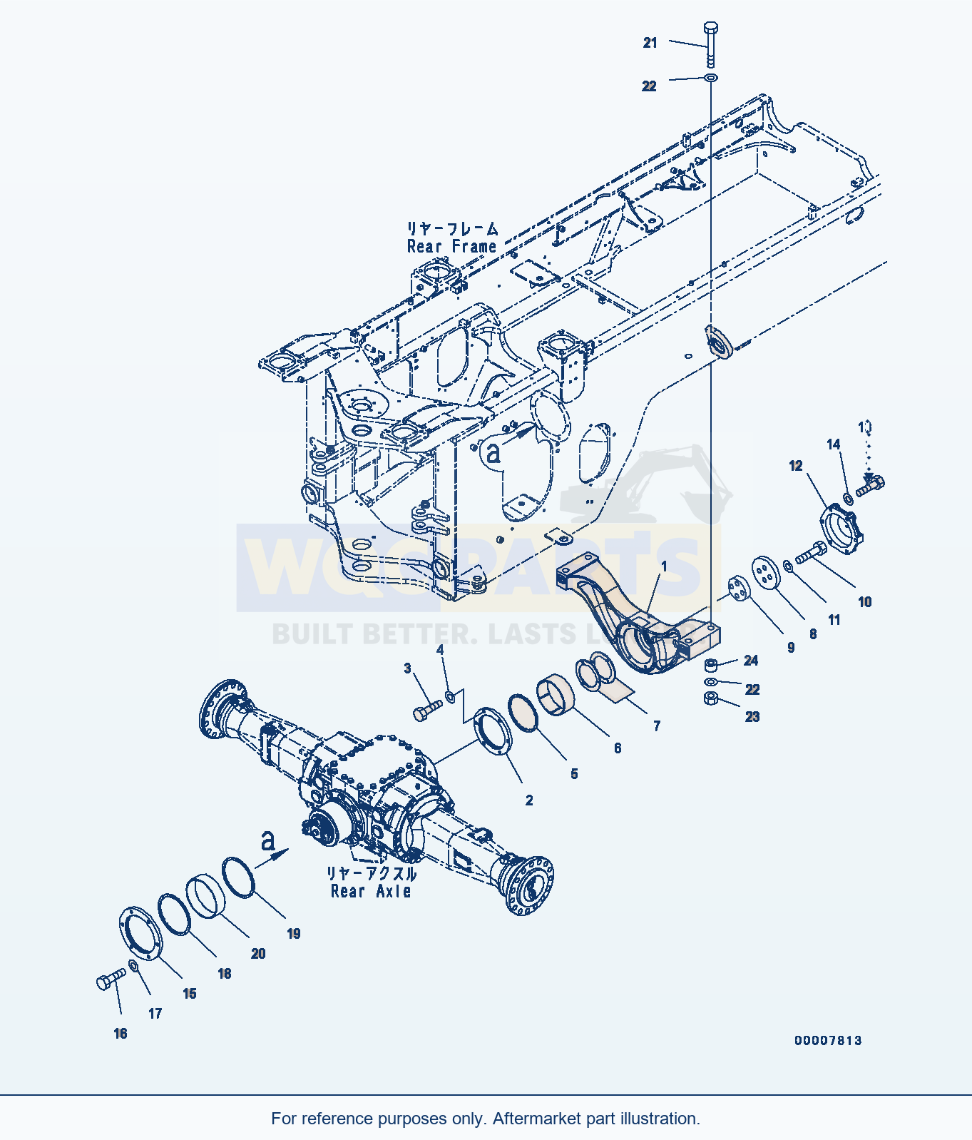 Komatsu WA320PZ-6 Rear Axle Support (#70452-) Serial 70452-UP parts diagram