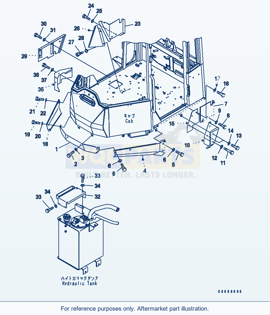 Komatsu WA320PZ-6 Floor Cover(#70001-) Serial 70001-70451 parts diagram