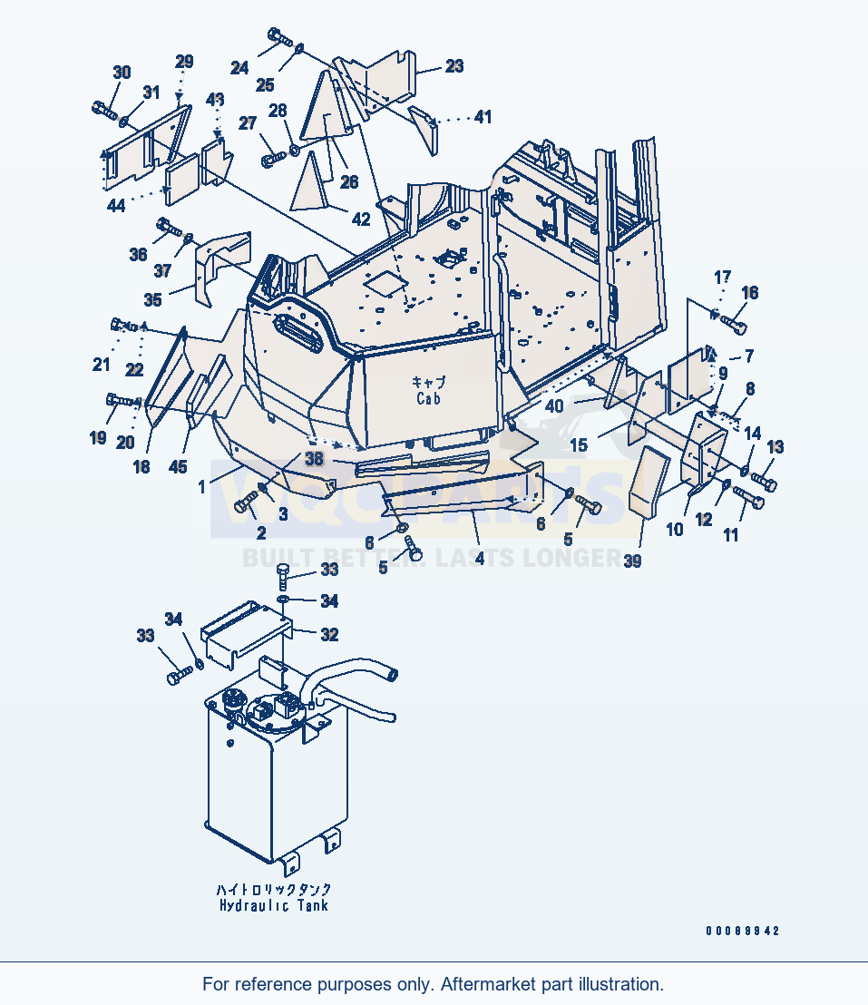 Komatsu WA320PZ-6 Floor Cover (EU Spec.)(#70330-) parts diagram