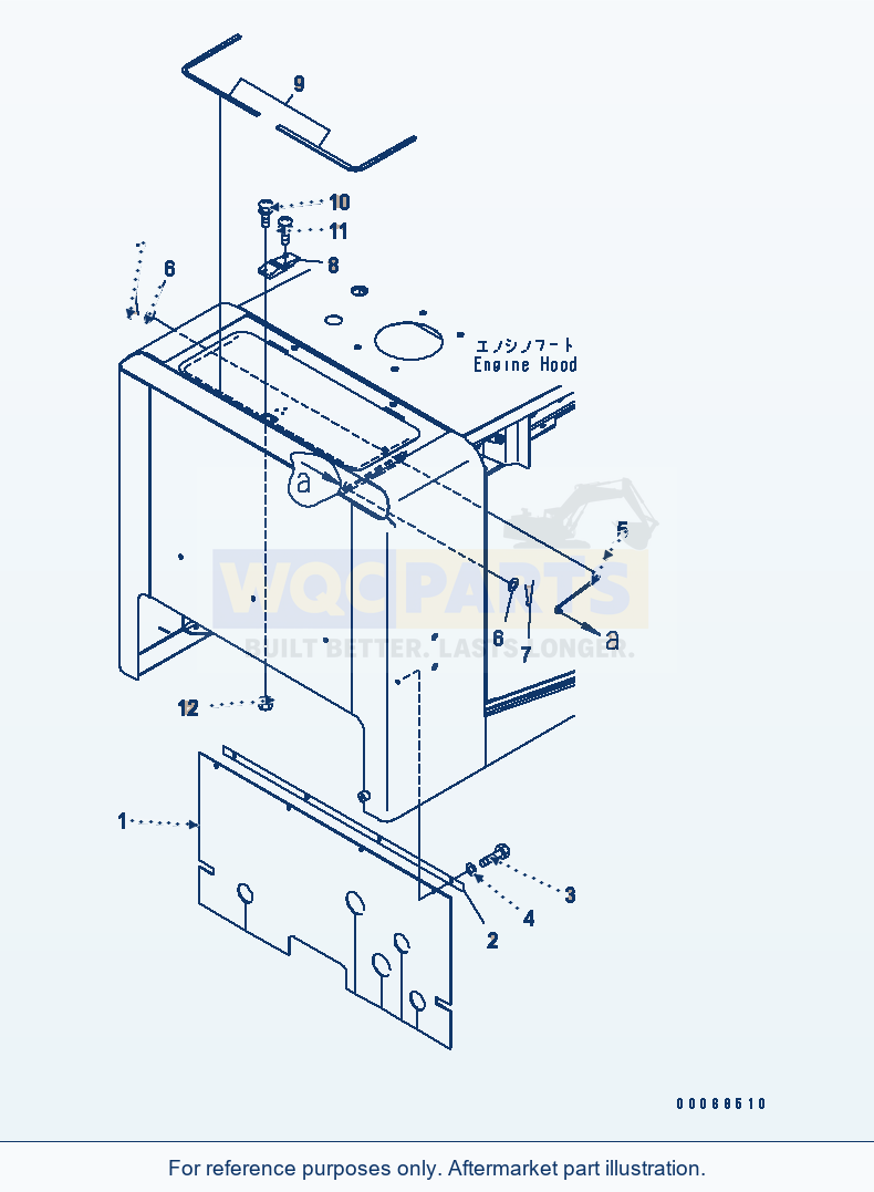 Komatsu WA320PZ-6 Hood (Bulkhead)(#70001-) Serial 70001-70451 parts diagram