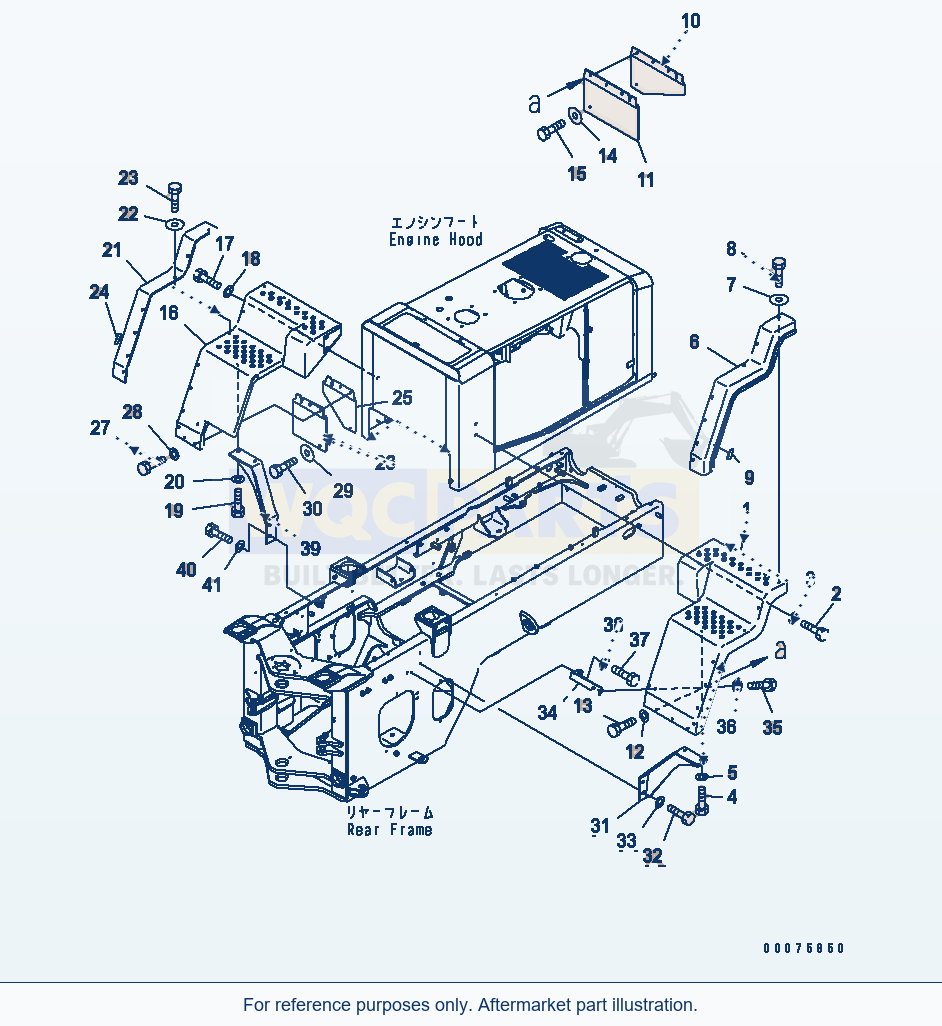 Komatsu WA320PZ-6 Rear Fender (For Wide Full Fender)(#70001-) parts diagram