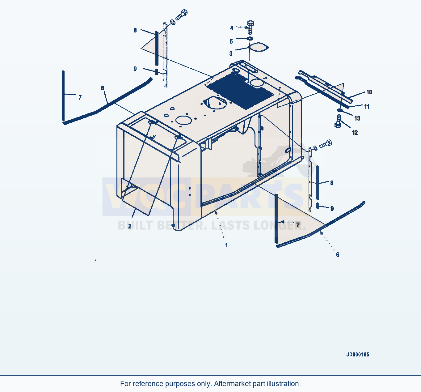 Komatsu WA320PZ-6 Engine Hood Serial H00051 - UP parts diagram