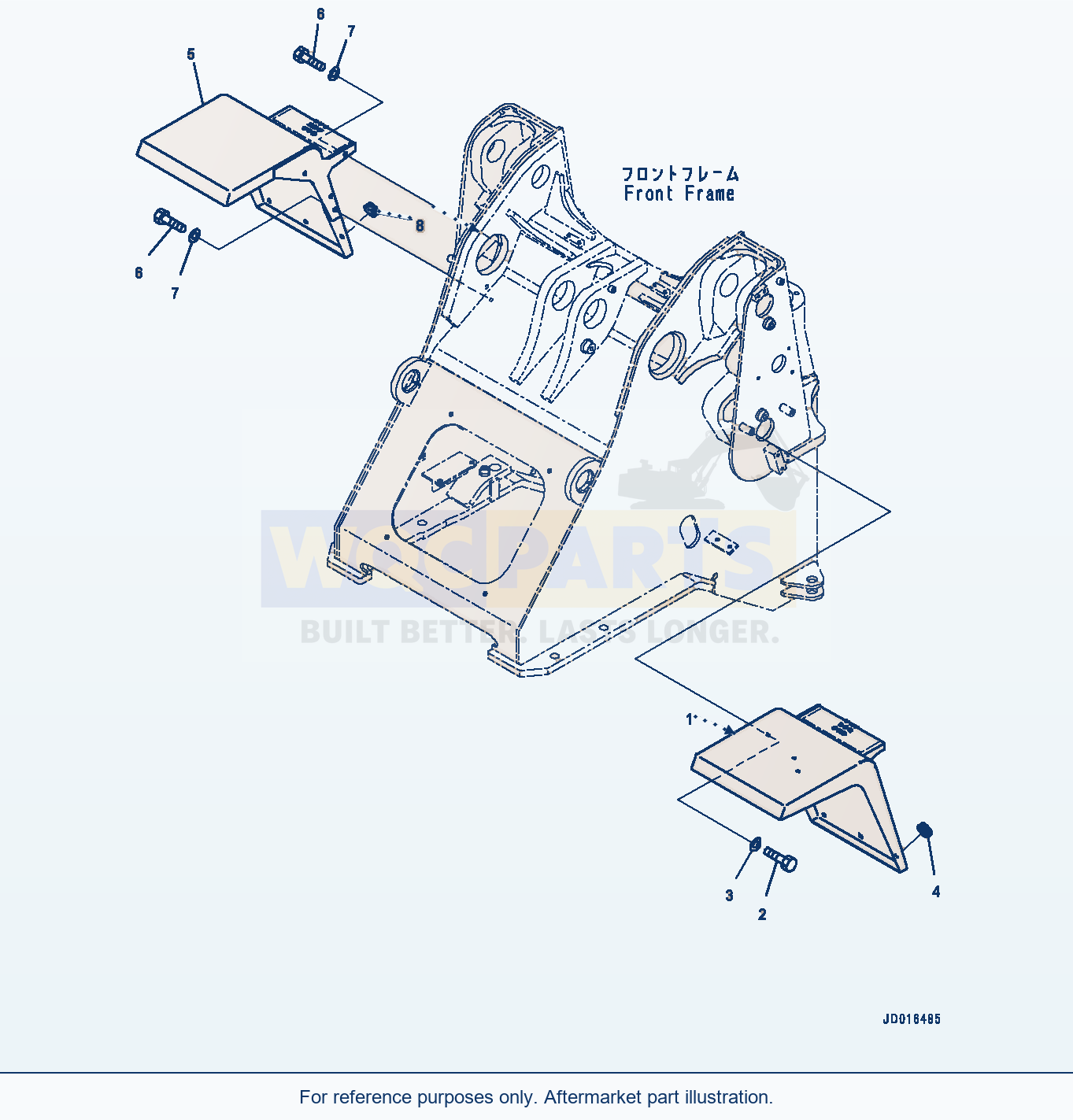 Komatsu WA320PZ-6 Front Fender, With Front Fender (#70452-) parts diagram