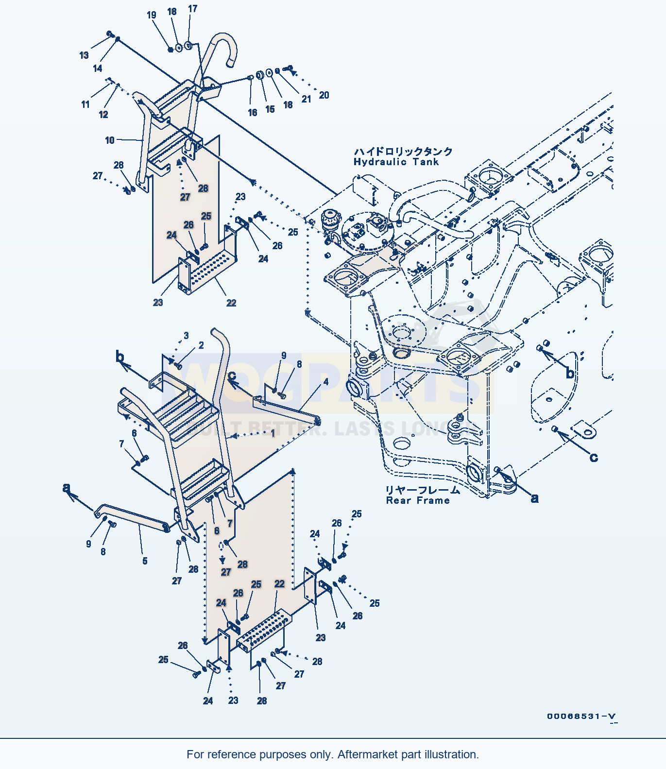 Komatsu WA320PZ-6 Ladder (#70452-) Serial 70452-UP (FOR EU) parts diagram
