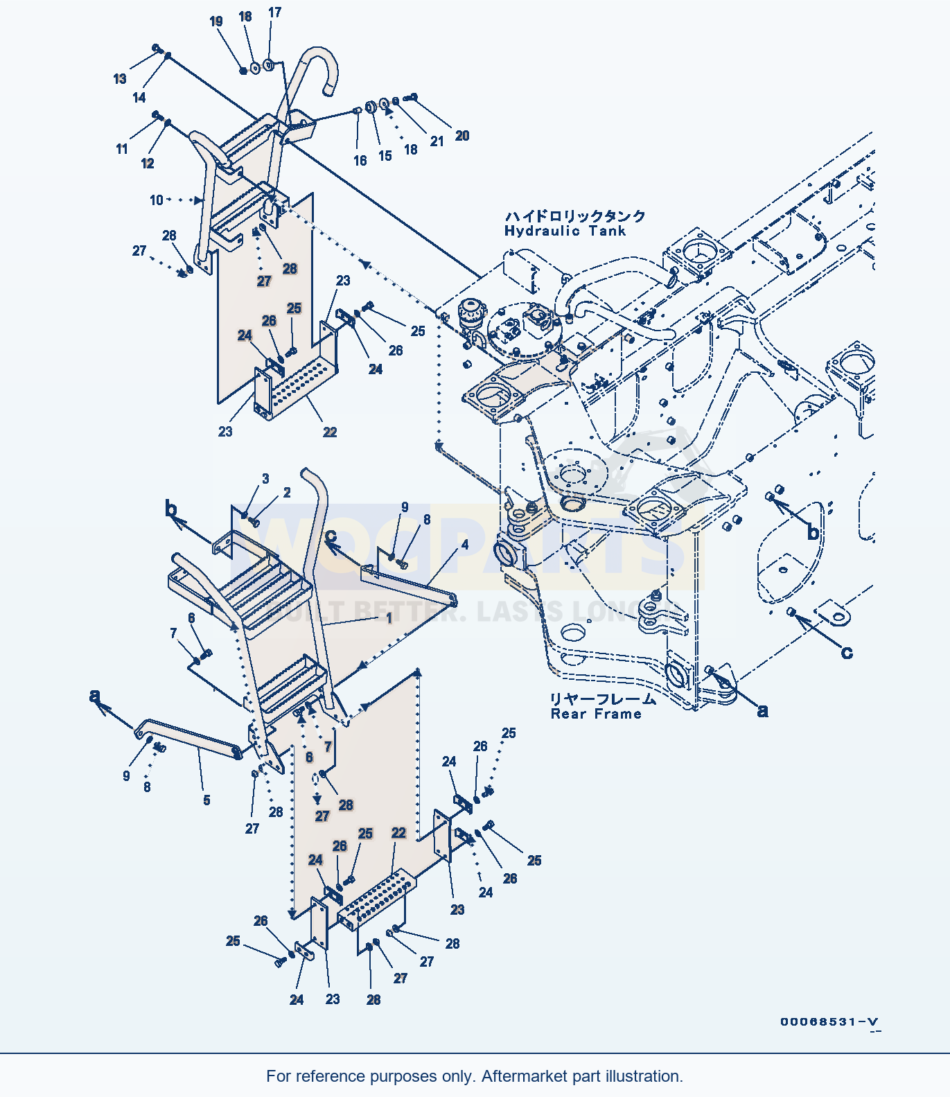 Komatsu WA320PZ-6 Ladder (#70452-) Serial 70452-UP parts diagram