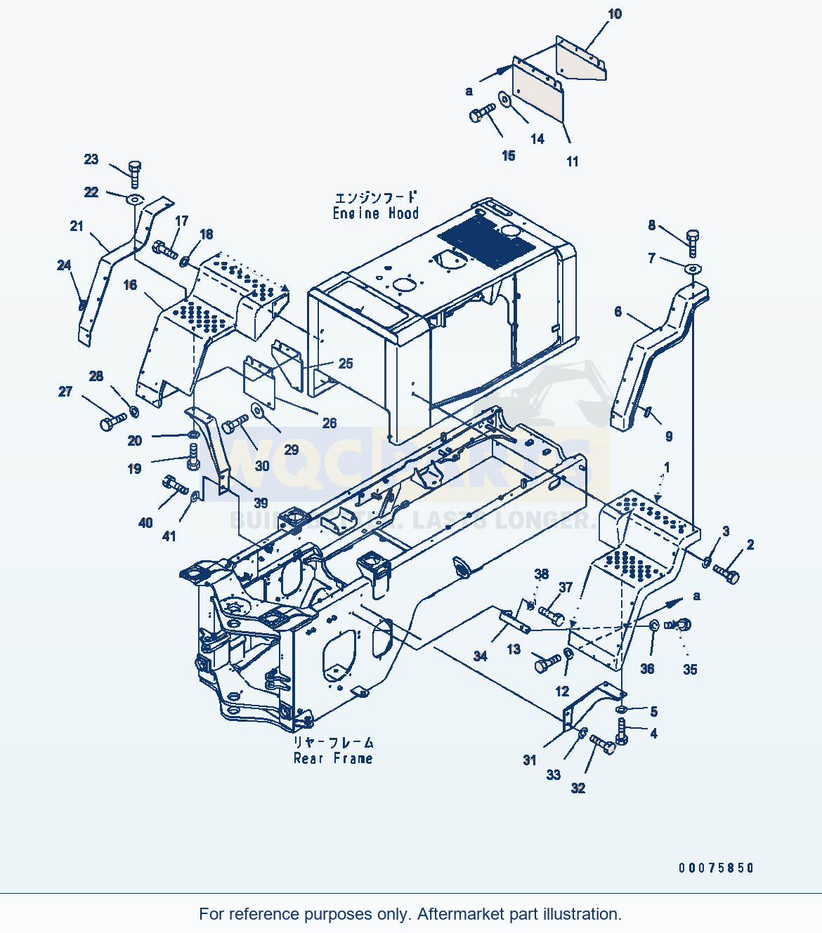 Komatsu WA320PZ-6 Rear Fender (For Full Fender) (Fender) parts diagram