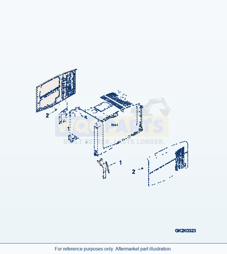 Komatsu WA320PZ-6 Rear Fender (Related Parts) parts diagram