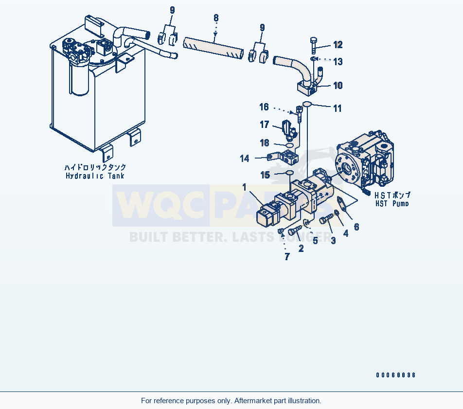 Komatsu WA320PZ-6 Hydraulic Pump(#70001-) Serial 70001-70451 parts diagram