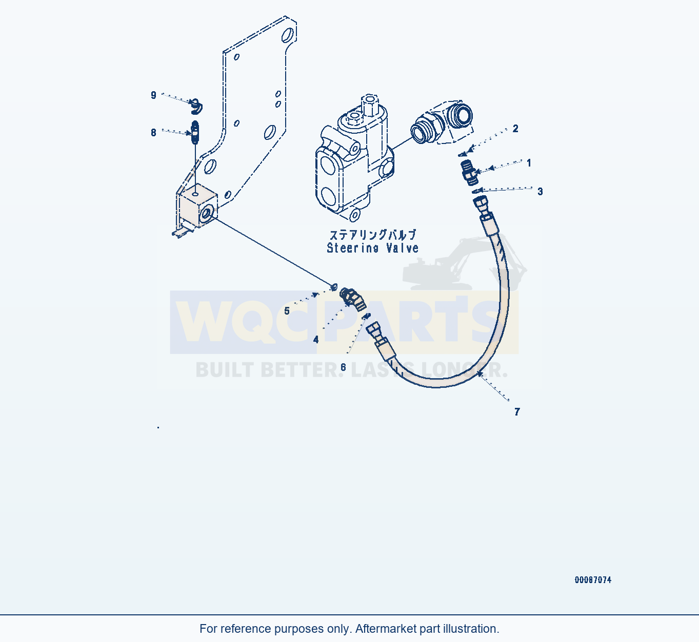 Komatsu WA320PZ-6 Steering Control Valve (Piping) parts diagram