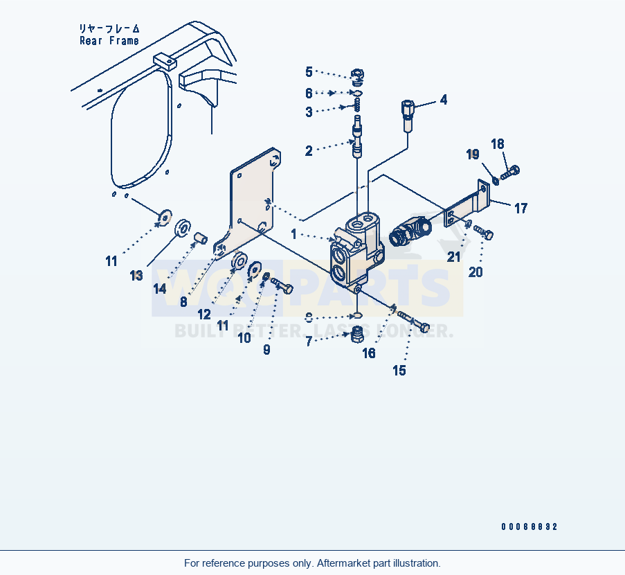 Komatsu WA320PZ-6 Steering Valve(#70001-) Serial 70001-70451 parts diagram