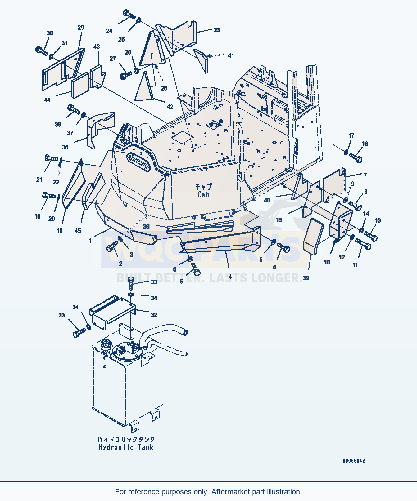 Komatsu WA320PZ-6 Floor Frame Cover Serial 70092 - 70187 parts diagram