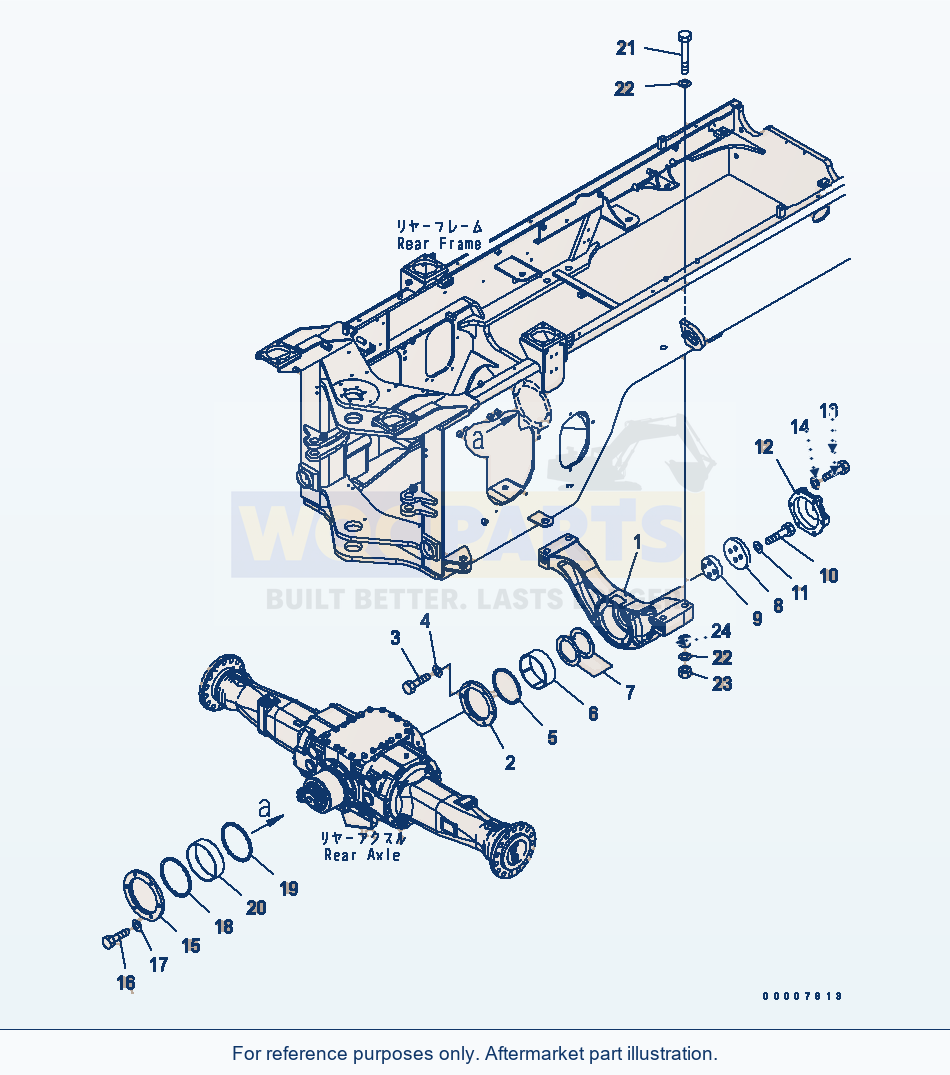 Komatsu WA320PZ-6 Rear Axle Support(#70001-) Serial 70001-70451 parts diagram