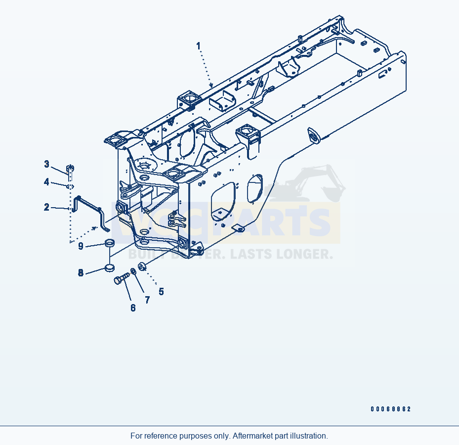 Komatsu WA320PZ-6 Rear Frame(#70001-) Serial 70001-70451 parts diagram