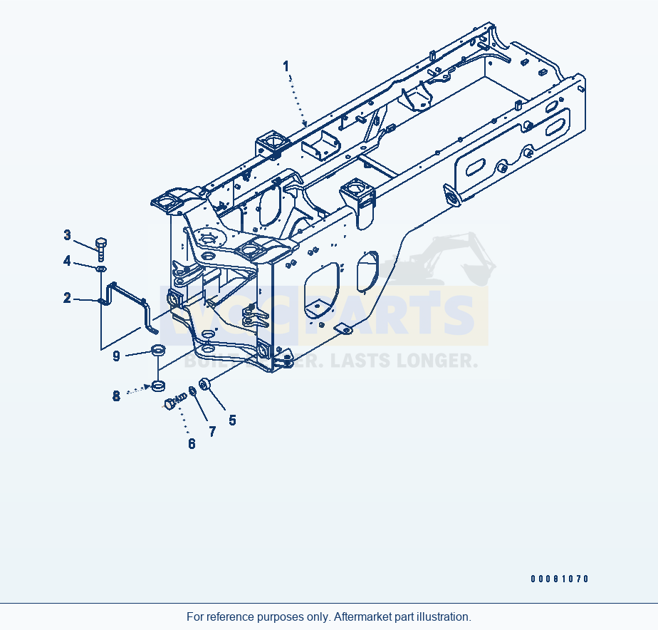 Komatsu WA320PZ-6 Rear Frame (EU Spec.)(#70001-) parts diagram