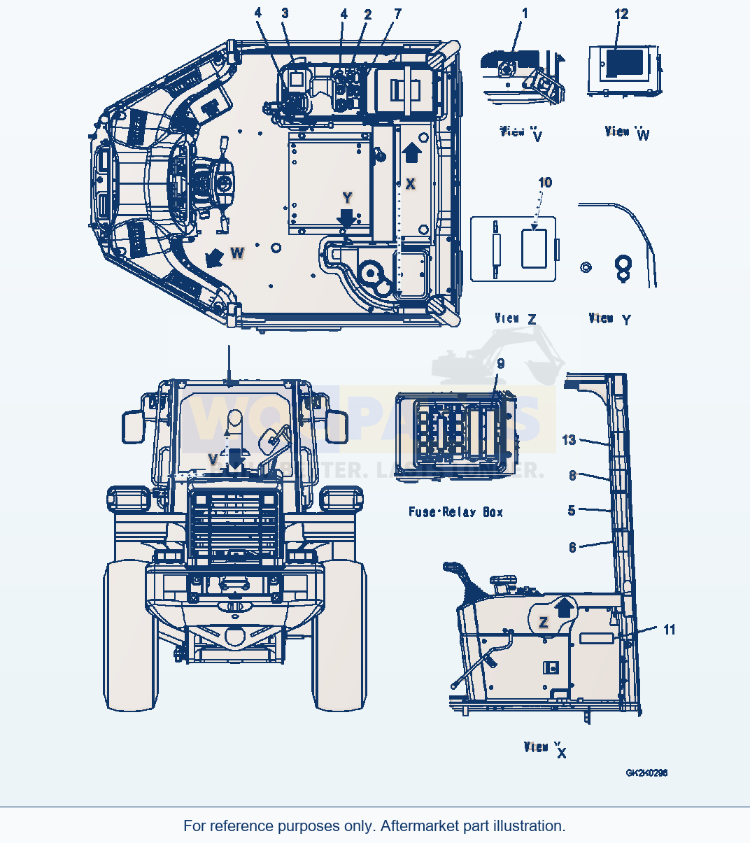 Komatsu WA320PZ-6 Marks And Name Plates (Floor Decal) parts diagram