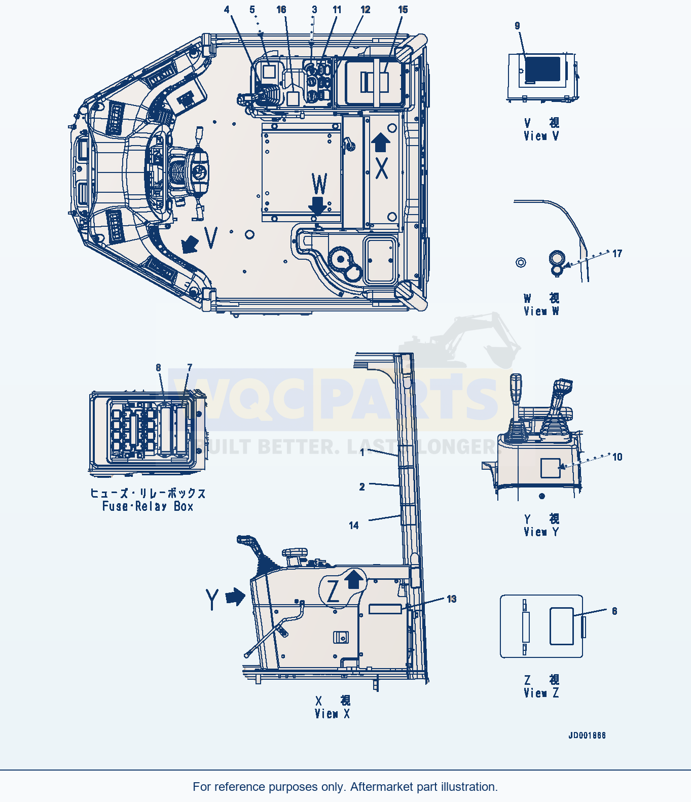 Komatsu WA320PZ-6 Marks And Plates, Floor Decal (#70626-) parts diagram