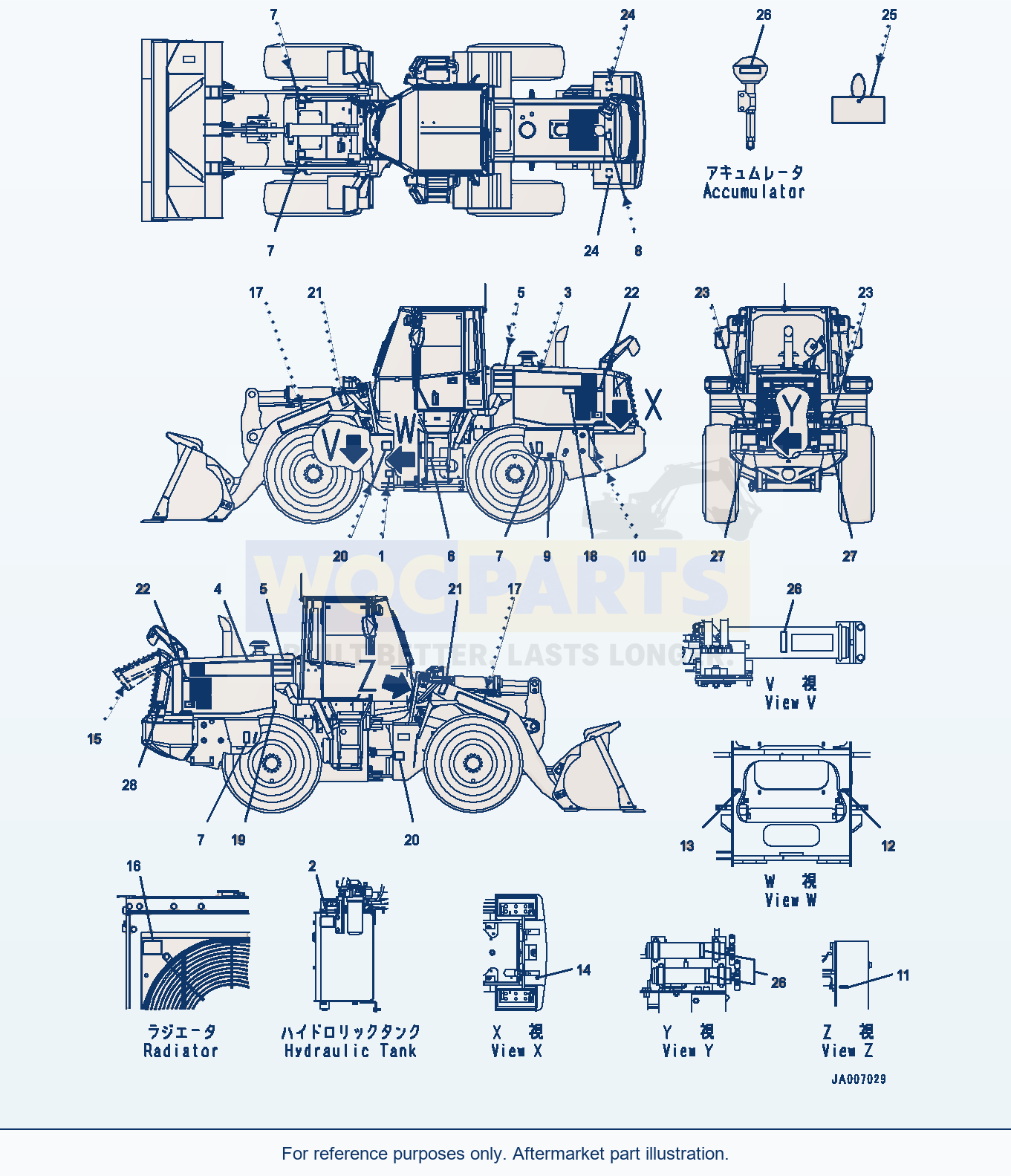 Komatsu WA320PZ-6 Marks And Plates, Plate (#70626-) parts diagram