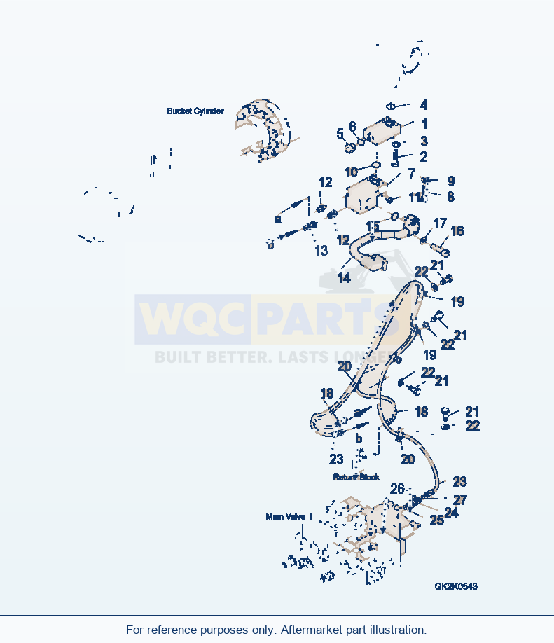 Komatsu WA320PZ-6 Anti Drop Valve (Bucket Cylinder Line) parts diagram