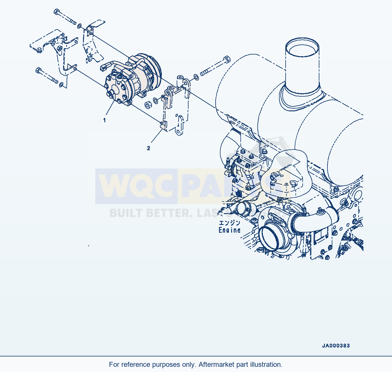 Komatsu WA320PZ-6 Air Compressor (#70452-) Serial 70452-UP parts diagram