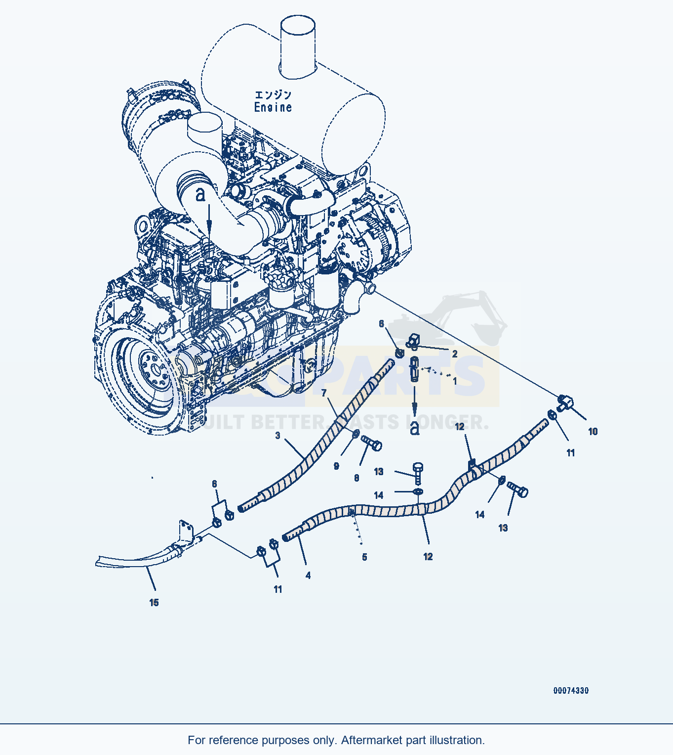 Komatsu WA320PZ-6 Cab Heater Piping (#70452-) Serial 70452-UP parts diagram