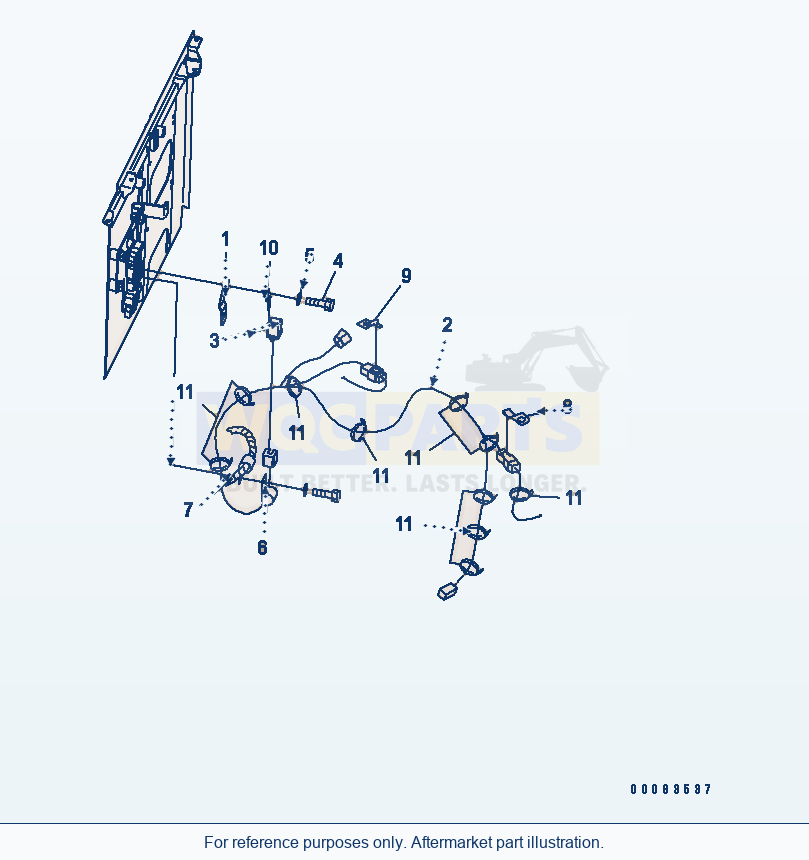 Komatsu WA320PZ-6 Floor (Additional Harness)(#70001-) parts diagram