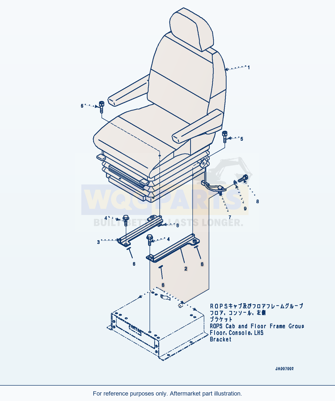 Komatsu WA320PZ-6 Operator'S Seat (#70626-) parts diagram