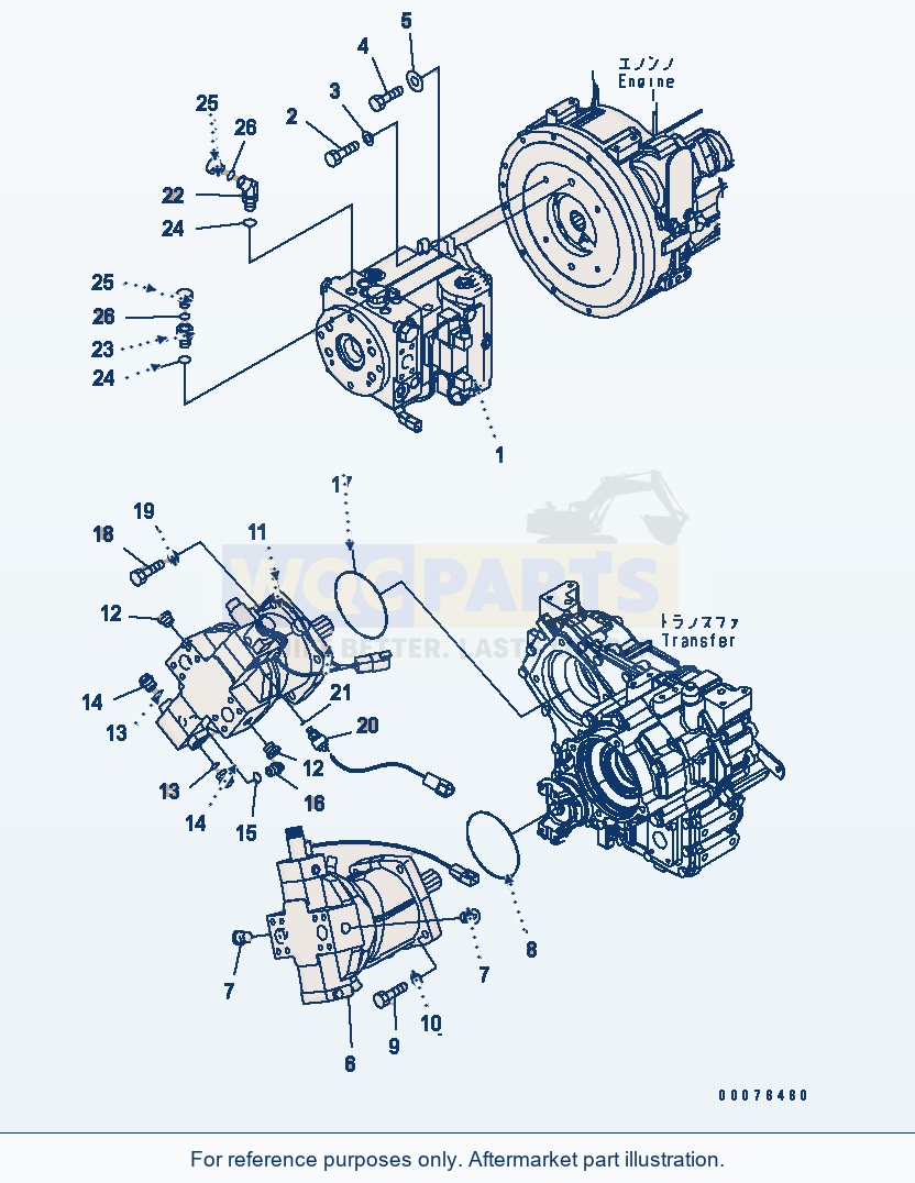 Komatsu WA320PZ-6 Hst Pump(#70001-) Serial 70001-70451 (FOR EU) parts diagram