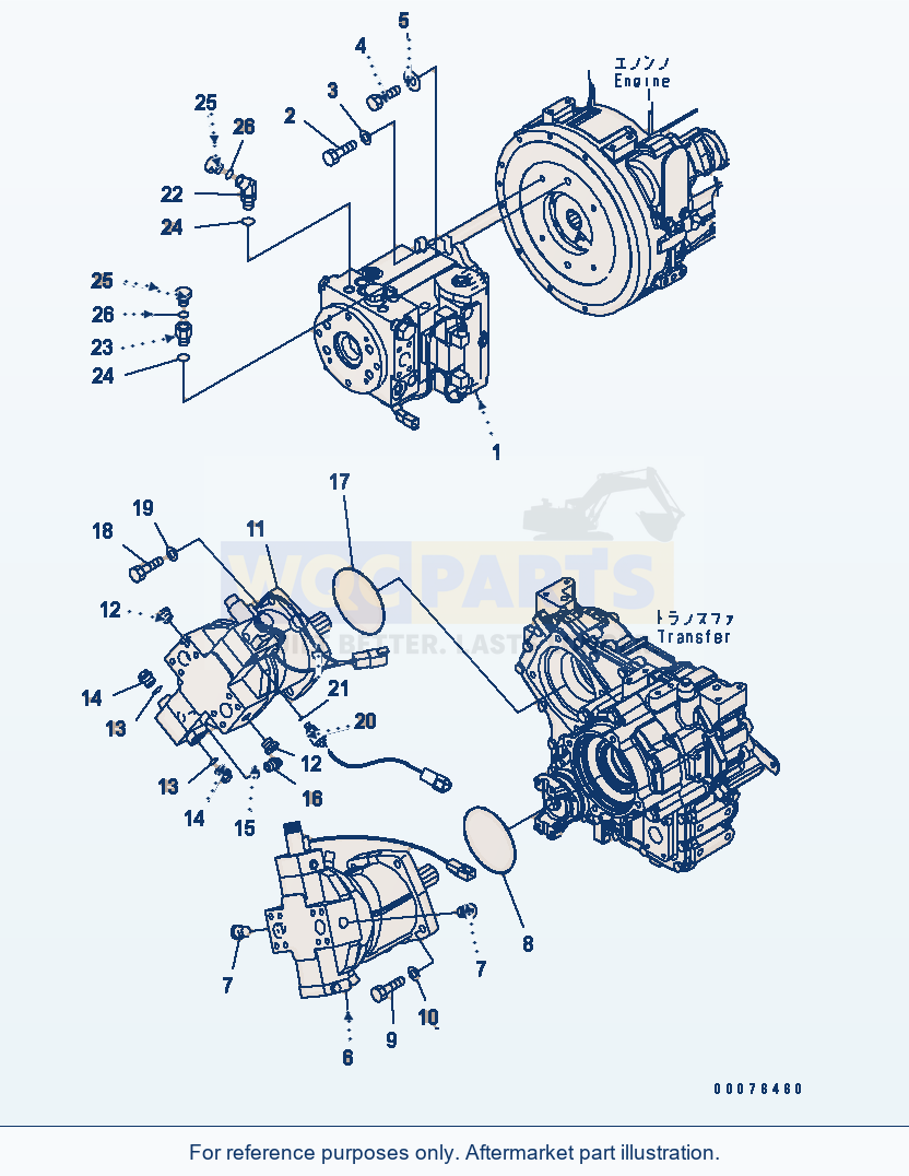 Komatsu WA320PZ-6 Hst Pump(#70001-) Serial 70001-70451 parts diagram