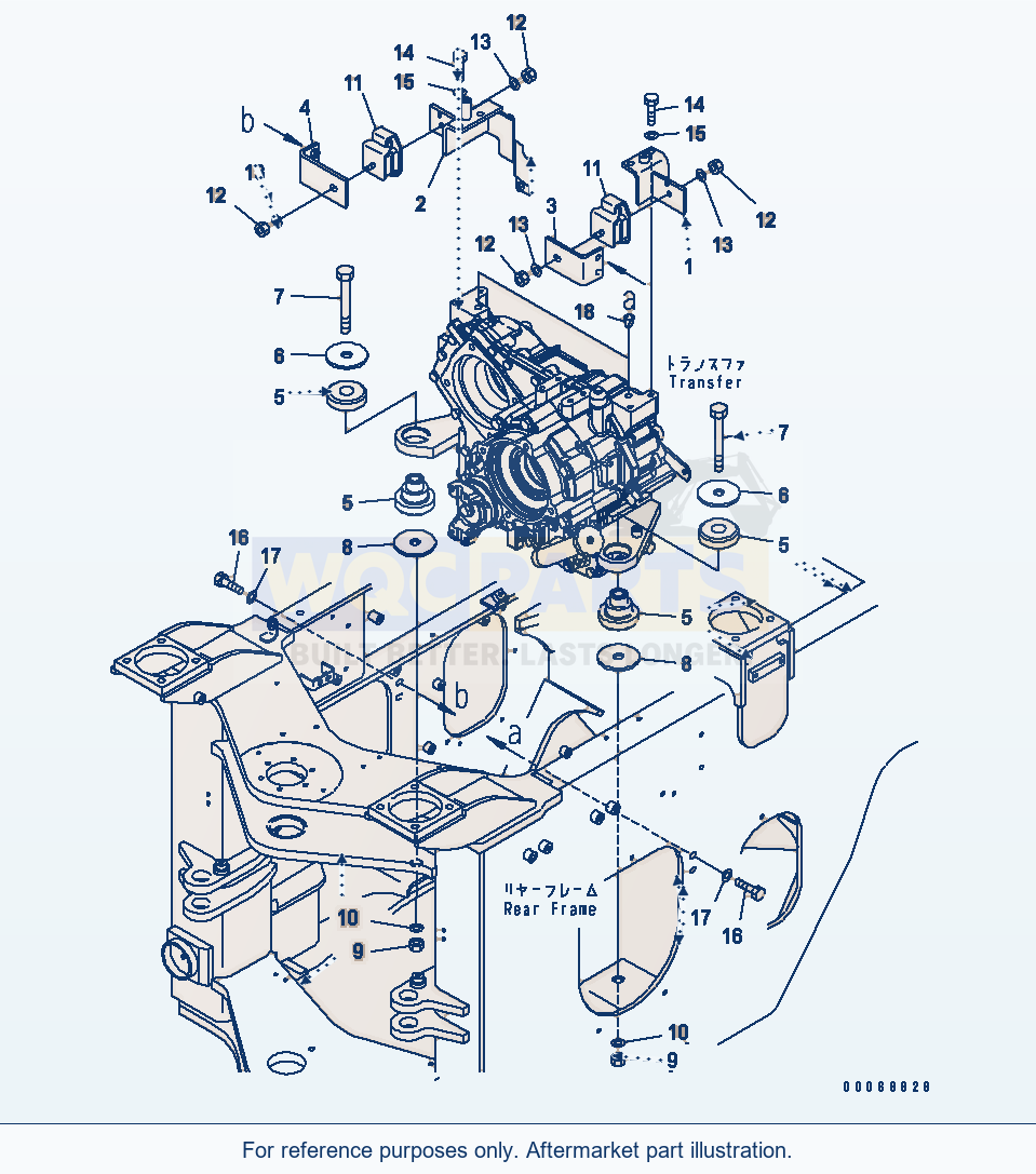 Komatsu WA320PZ-6 Transfer Mount(#70001-) Serial 70001-70451 parts diagram