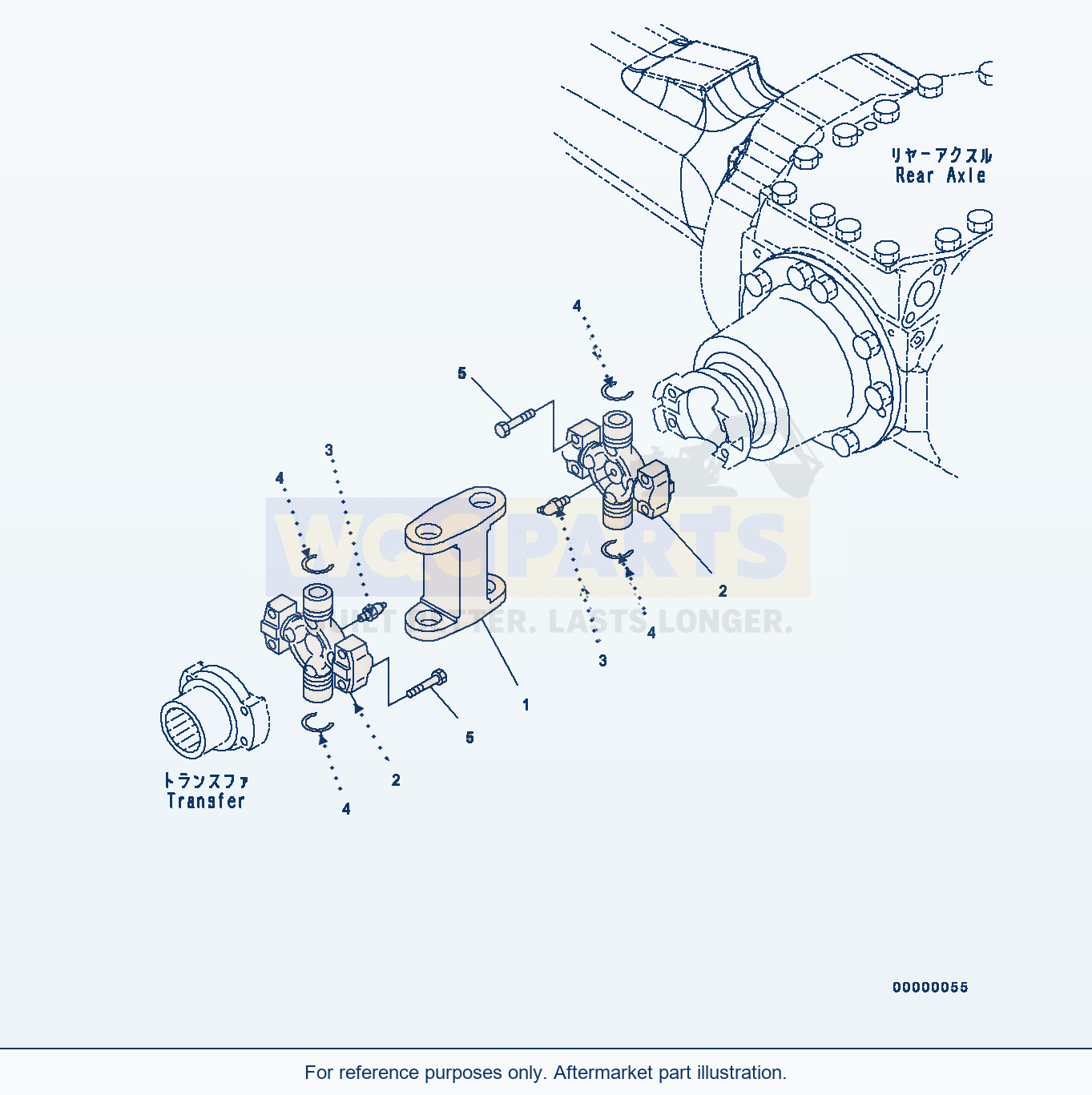 Komatsu WA320PZ-6 Drive Shaft, Rear (#70452-) Serial 70452-UP parts diagram